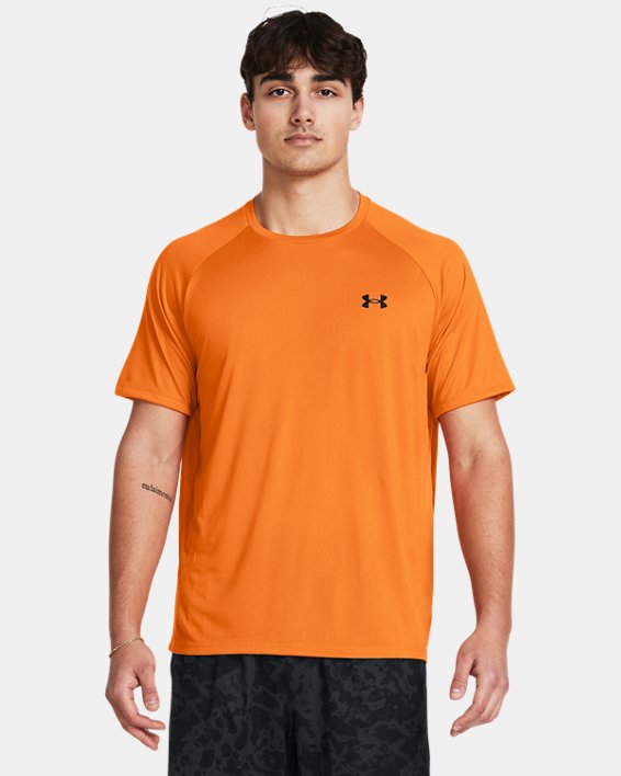 Men's UA Tech™ 2.0 Short Sleeve, Orange, pdpMainDesktop image number 0